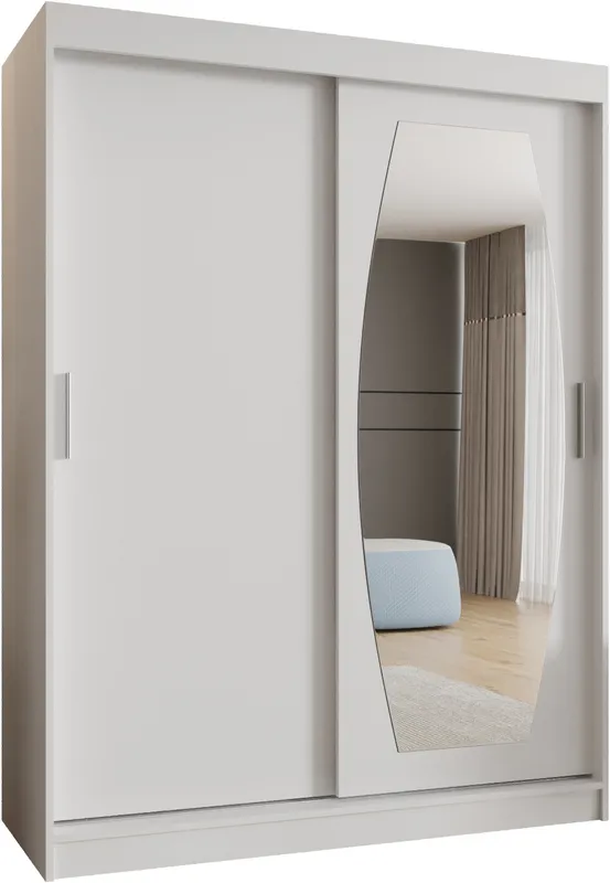 Šatní skříň s posuvnými dveřmi se zrcadlem Rossa 150 cm