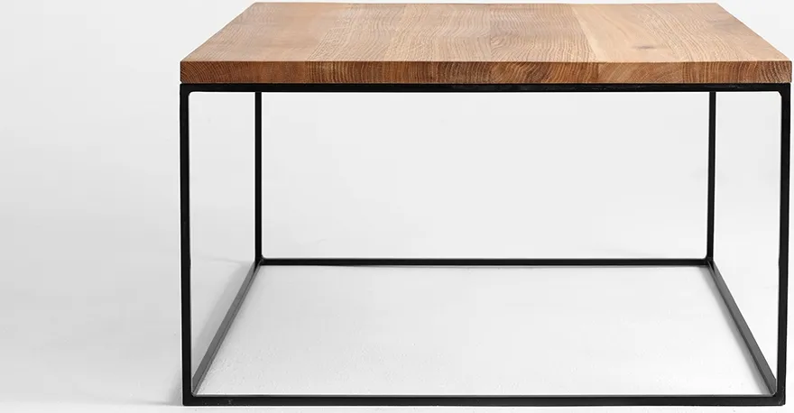 Konferenční stolek na kovových rámech do obývacího pokoje Tensio Solid Wood 80