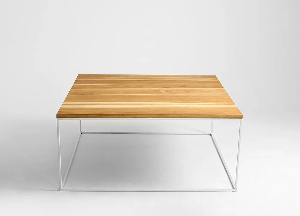Konferenční stolek na kovových rámech do obývacího pokoje Tensio Solid Wood 80