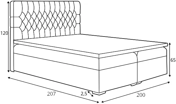Postel boxspring 200 Dalia