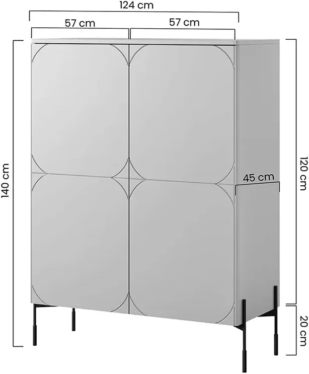 Kredens Sonatia 120 cm