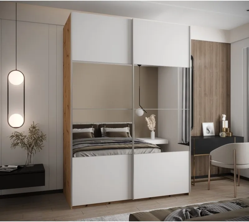 Posuvná skříň se zrcadlem Lux 4 200
