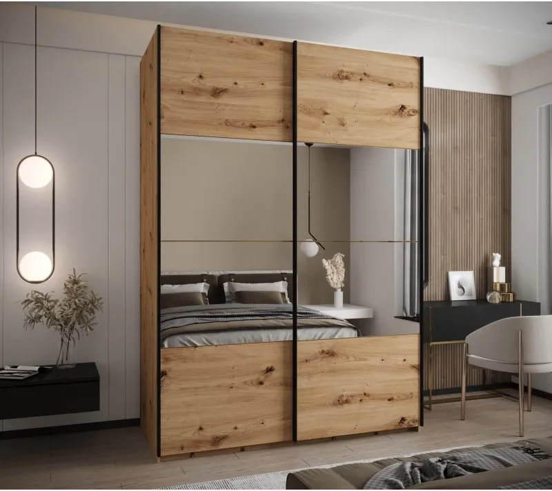 Posuvná skříň se zrcadlem Lux 4 200