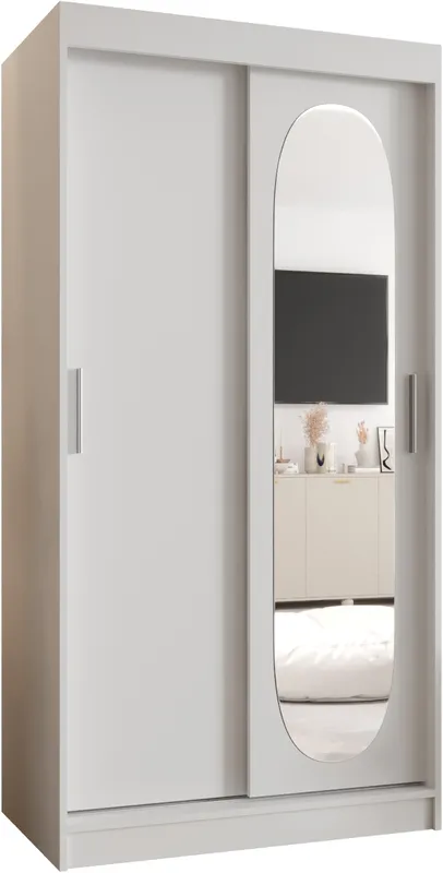 Šatní skříň s posuvnými dveřmi se zrcadlem Royal 100 cm