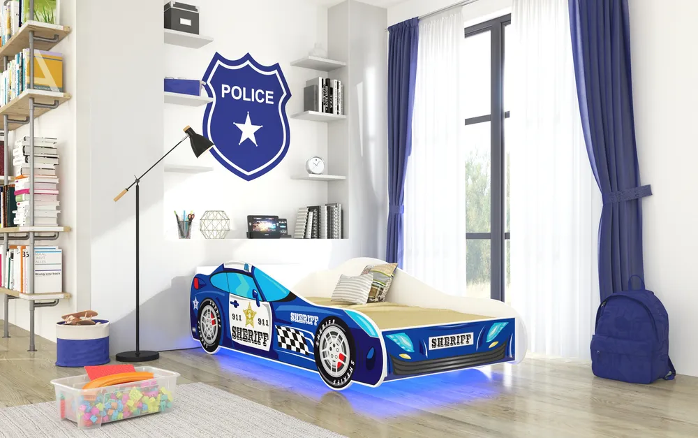 Postel s matrací a osvětlením Sheriff 160 cm