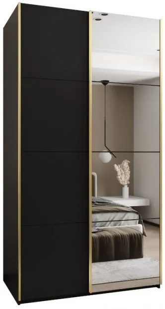 Šatní skříň s posuvnými dveřmi se zrcadlem Lux 3 140