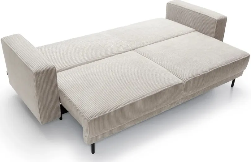 Sofa 3-osobowa Modo z funkcją spania typu DL oraz pojemnikiem na pościel