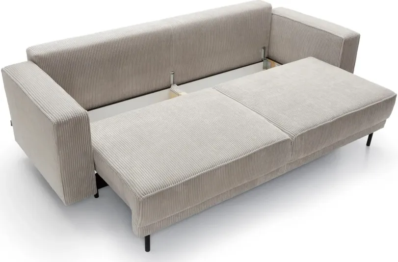 Sofa 3-osobowa Modo z funkcją spania typu DL oraz pojemnikiem na pościel