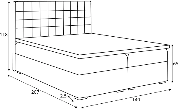 Postel boxspring 140 Carlo
