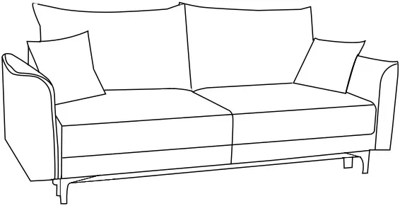 Elegancka i komfortowa sofa Halia z funkcją spania