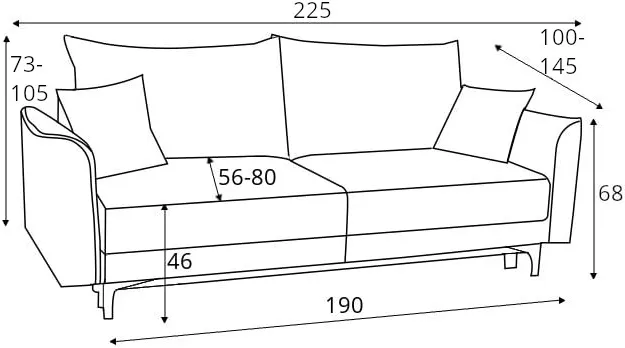 Elegancka i komfortowa sofa Halia z funkcją spania