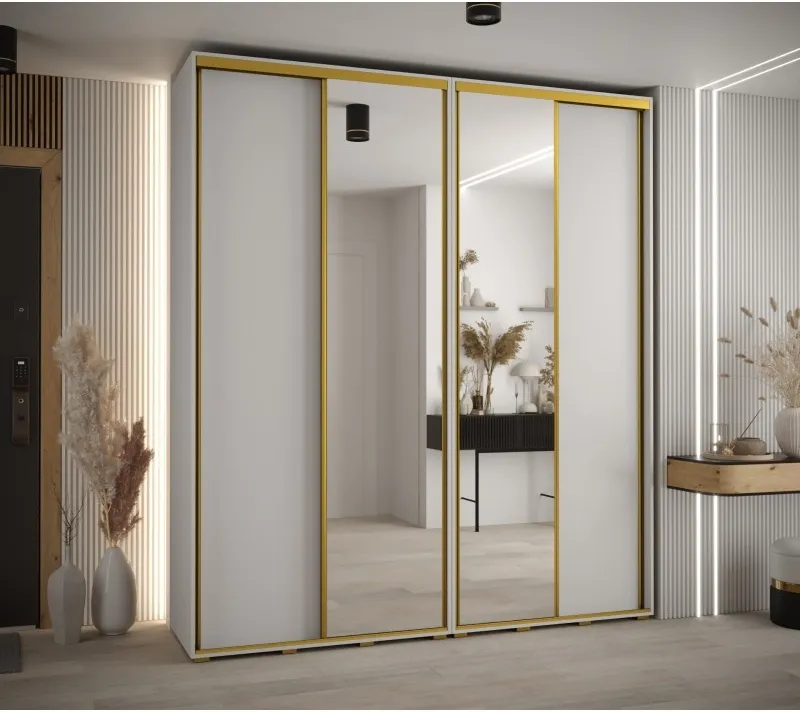 Skriňa s posuvnými dverami so zrkadlom vysoká Davos 3 210 hĺbka 45 cm