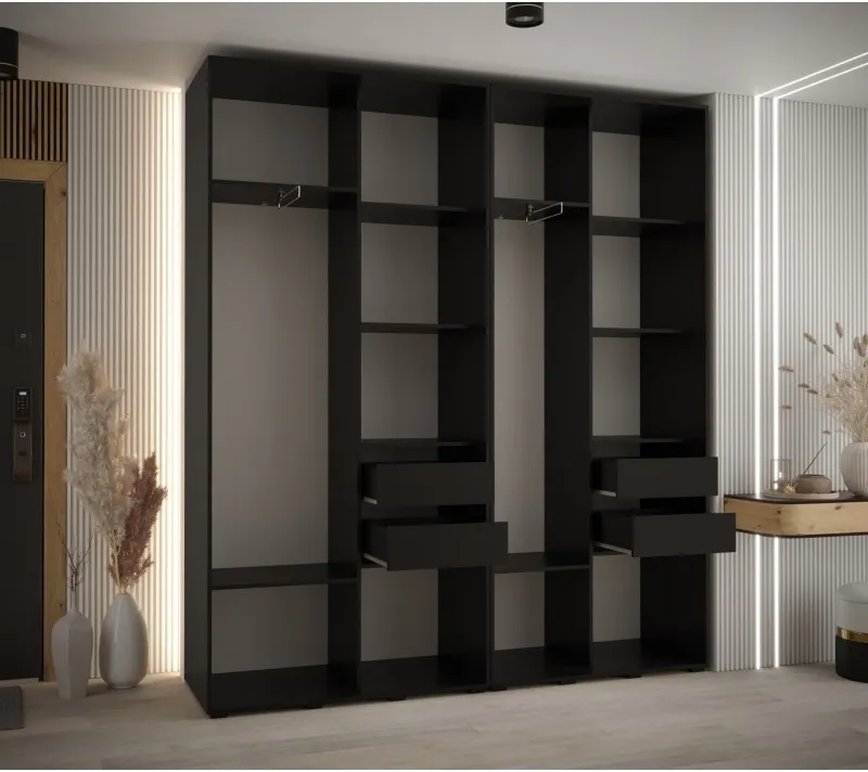 Szafa przesuwna z lustrem wysoka Davos 3 210 głębokość 45 cm
