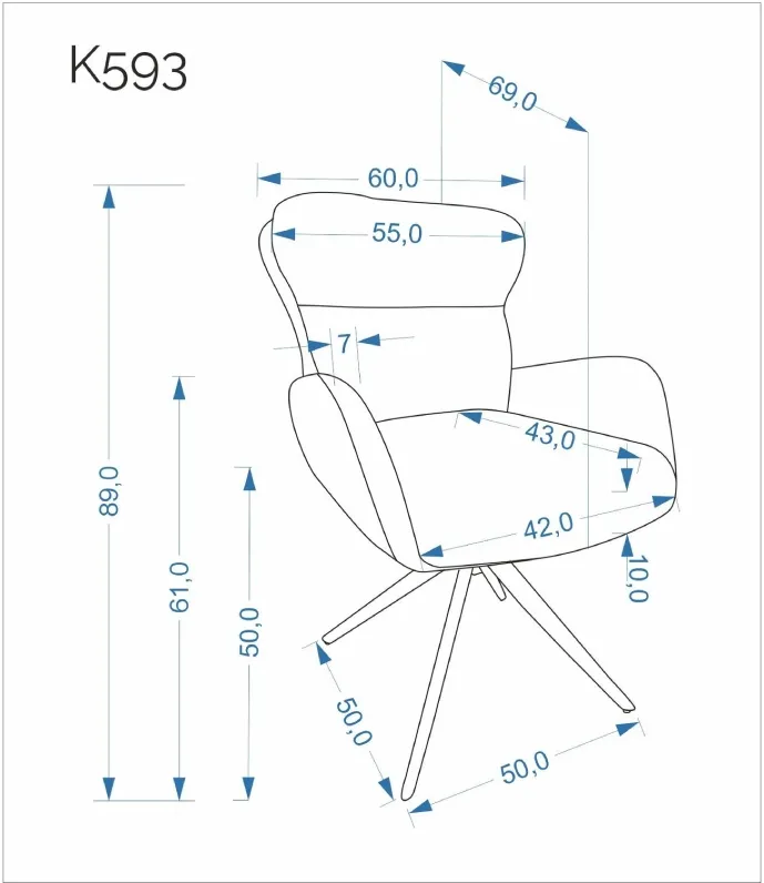 Otočná židle K593