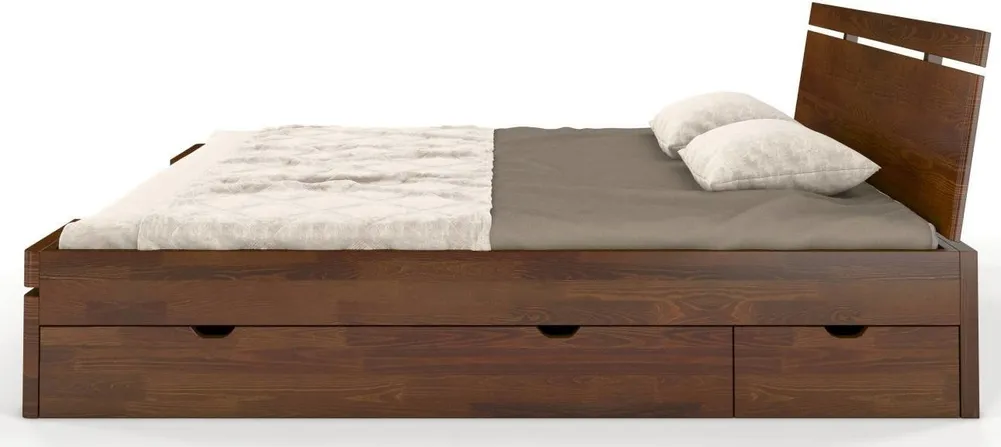 Dřevěná postel borovicová 200 se zásuvkami do ložnice Sparta maxi & dr