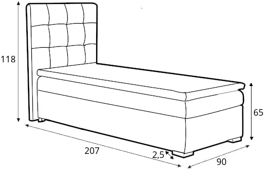 Postel boxspring 90 Deniz