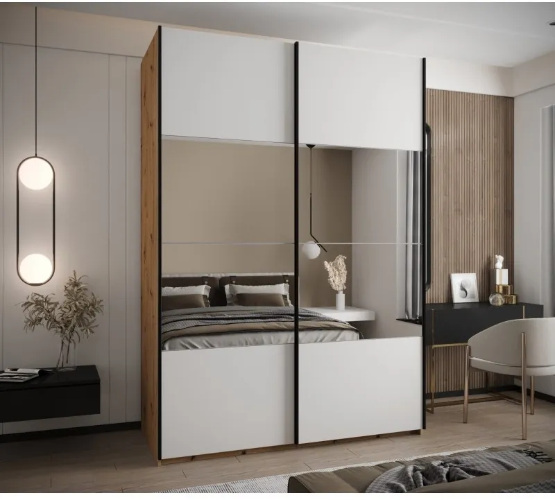 Skriňa s posuvnými dverami so zrkadlom Lux 4 170