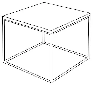 Konferenční stolek na kovových rámech do obývacího pokoje Tensio Solid Wood 50