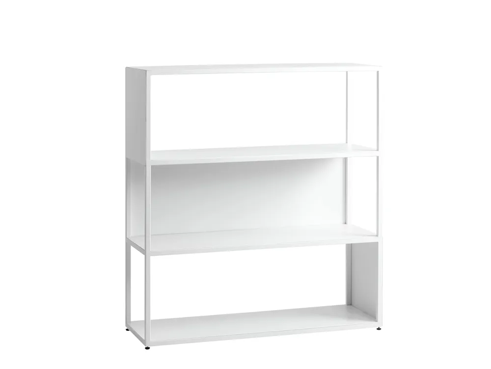 Prostorný kovový regál do obývacího pokoje Hyller Side 100x110