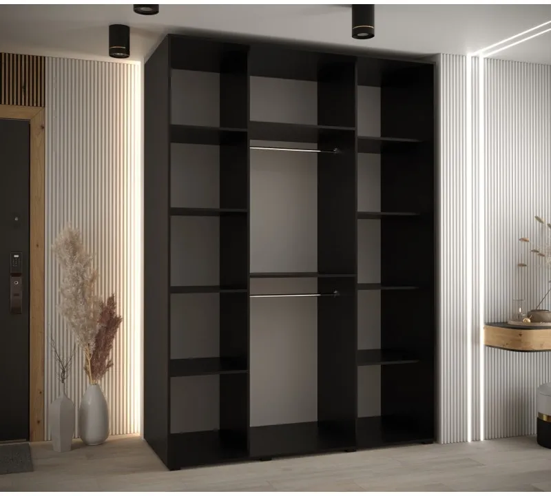 Šatní skříň s posuvnými dveřmi Davos 2 180, hloubka 60 cm