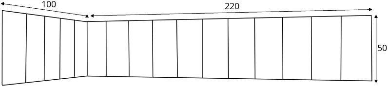 Zestaw paneli tapicerowanych Quadratta 100x220x50