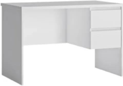 Przestronne biurko o głębokości 65 cm z szufladami Fribo