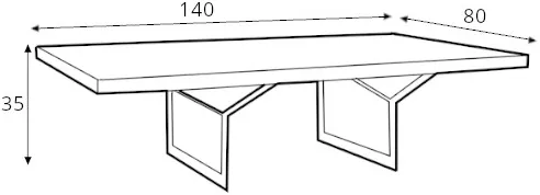Stolik kawowy 140 Longo Solid Wood