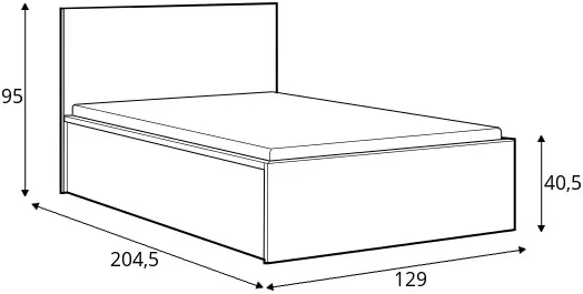 Łóżko do sypialni Tetrix 120 B