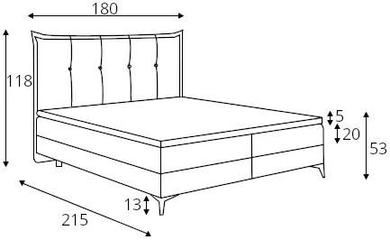 Postel boxspring 180 Foxy