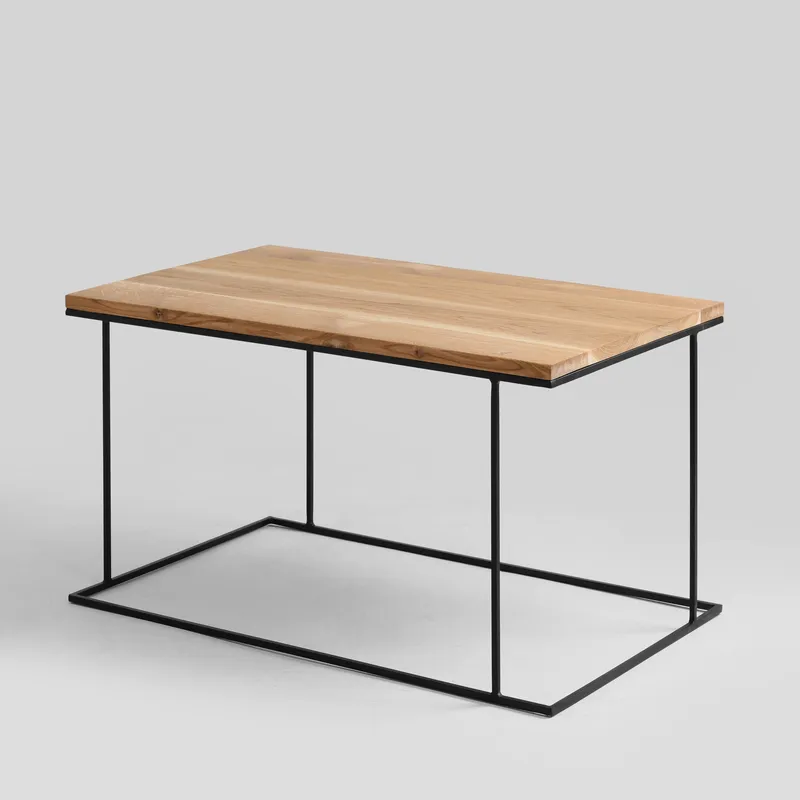Konferenční stolek na kovových rámech 100x60 Walt Solid Wood
