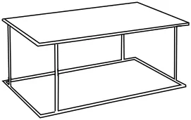Konferenční stolek na kovových rámech 100x60 Walt Solid Wood