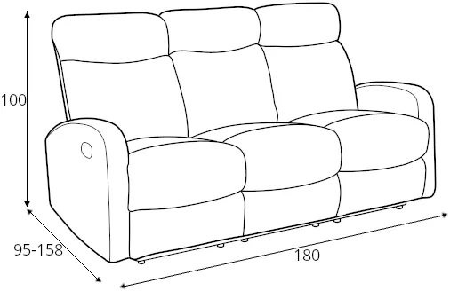 Trzyosobowa sofa do salonu Oslo 3s