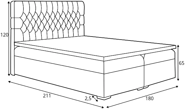 Postel boxspring 180 Dalia