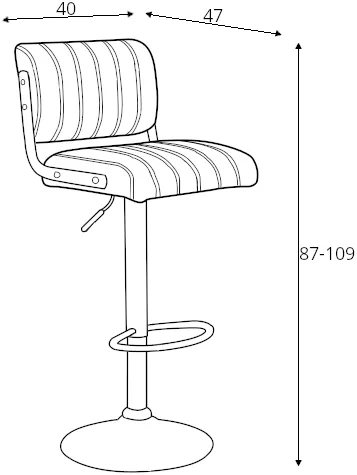 Elegantní čalouněná barová židle do jídelny nebo kuchyně H-88