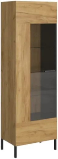 Vysoká prosklená vitrína do obývacího pokoje Santes