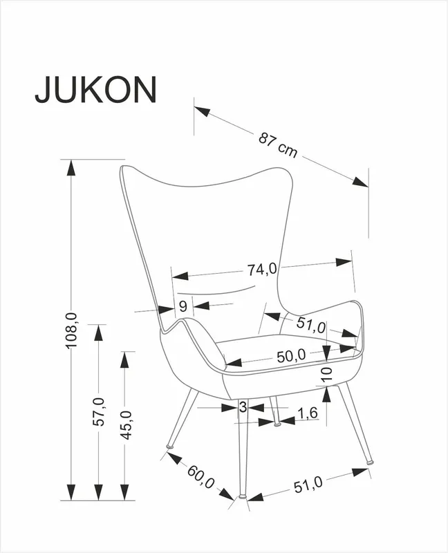 Křeslo Jukon