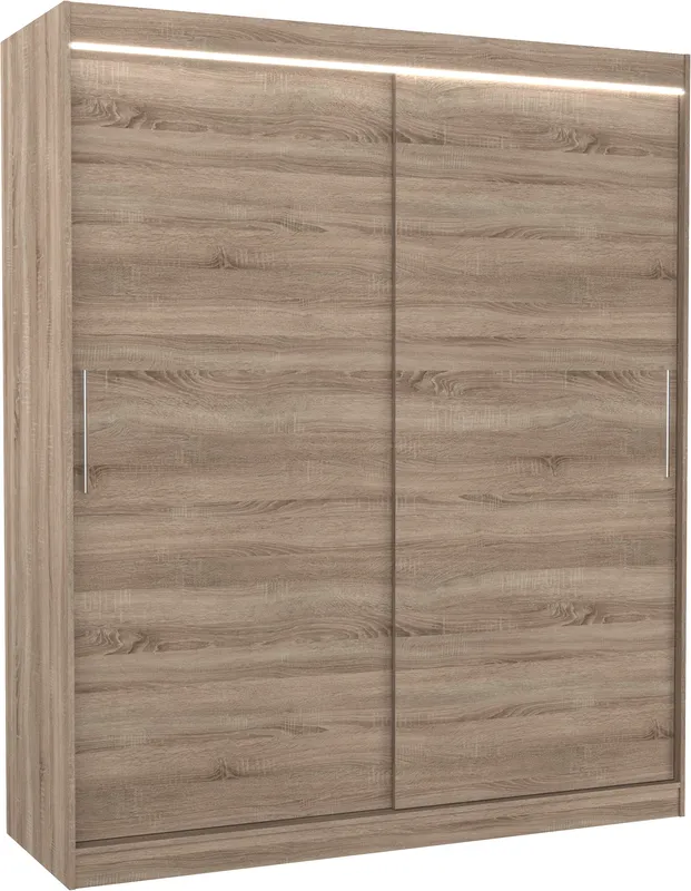 Šatní skříň s posuvnými dveřmi s LED osvětlením 180 cm