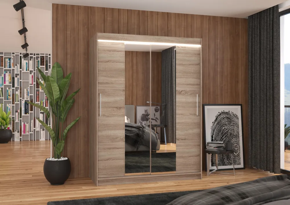 Šatní skříň Iness 150 s osvětlením