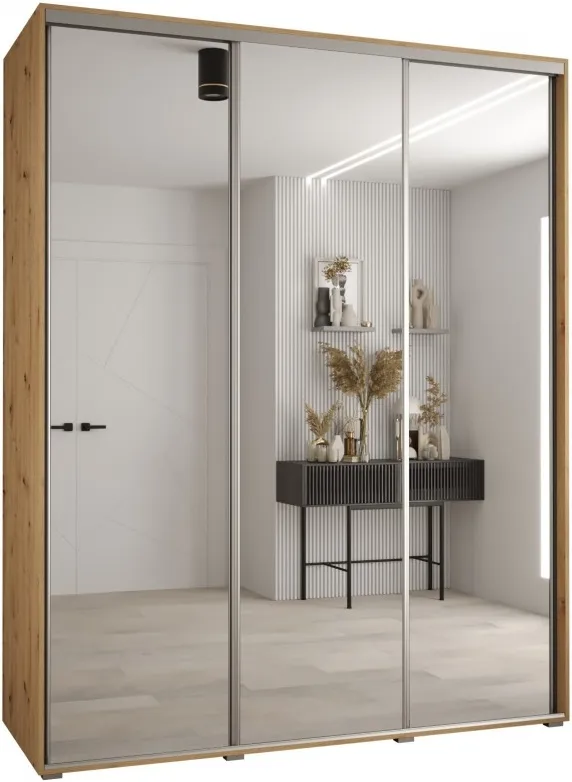 Šatní skříň s posuvnými dveřmi Davos 2 200, hloubka 60 cm