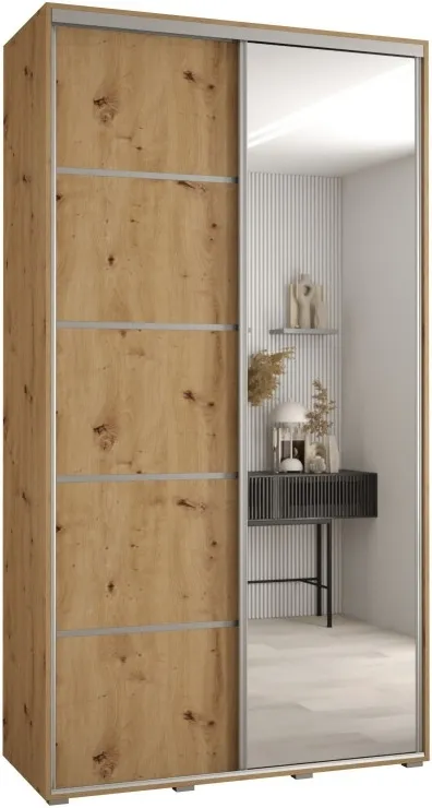 Posuvná skříň se zrcadlem Cannes 5 130 45 cm hloubky