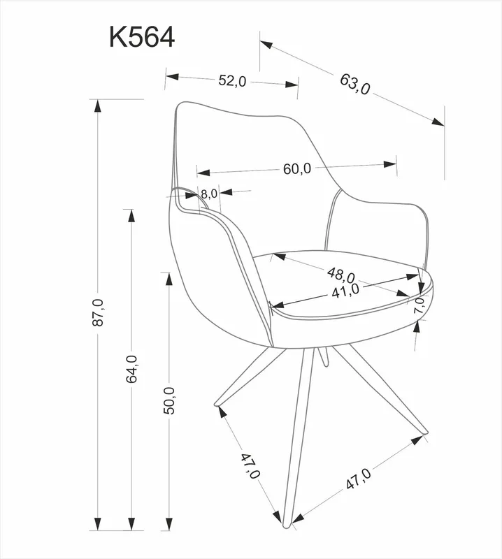 Krzesło obrotowe K564