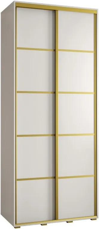 Vysoká šatní skříň s posuvnými dveřmi Davos 4 120, hloubka 45 cm, výška 235,2 cm