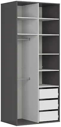 Moderní šatní skříň se zrcadlem do ložnice Flex 100