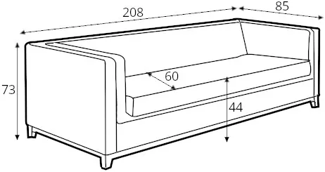 Sofa 3-osobowa z funkcją spania by-Tom