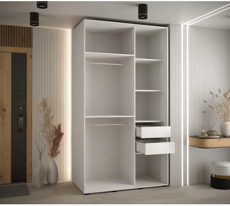 Šatní skříň s posuvnými dveřmi Davos 4 140, hloubka 60 cm