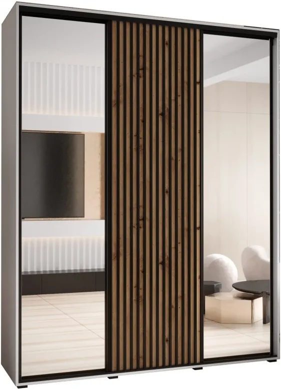 Szafa przesuwna z lustrem Lanko 2 200 60 cm głębokości