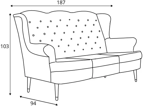 Sofa 3-osobowa Figaro