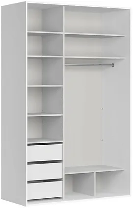 Moderní šatní skříň s posuvnými dveřmi 150 se zrcadly do ložnice Flex