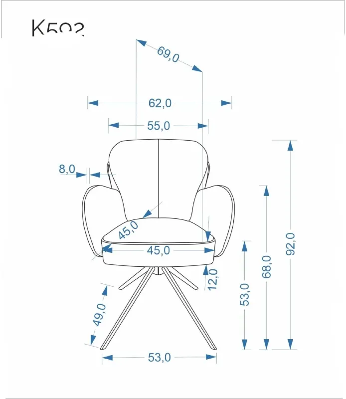 Otočná židle K592
