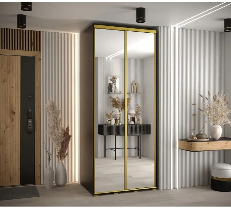 Šatní skříň s posuvnými dveřmi Davos 2 100, hloubka 60 cm